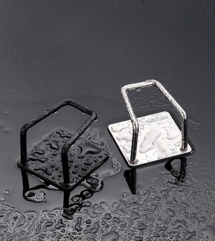 CL110 Kitchen Sponge Rack 304 Stainless Steel Punch-free Paste Sink Drain Rack Wall-mounted Sponge Storage Sink Rack