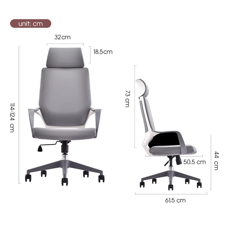 ergonomic modern luxury high back leather executive office lounge chairs with castor for sitting room