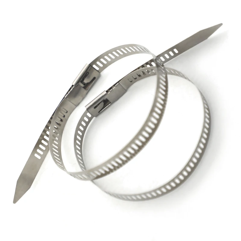 HED-ST107 strength cable tie self locking stepped Stainless steel cable tie