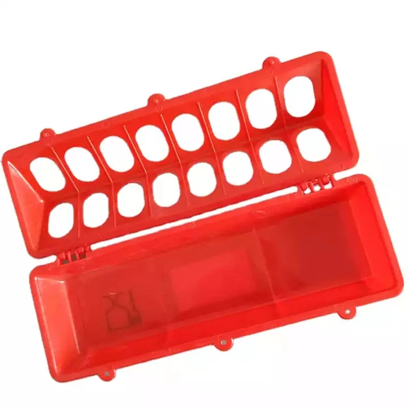No Waste Spill Proof Flip Top Poultry Feeder Trough Small Chick Feeder Plastic Chicken Feeder for Birds Small Poultry