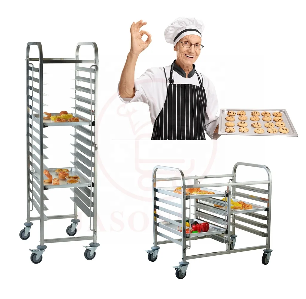 Stainless Steel Baking 15/16-Tier Bread pan Cooler Bakery Tray Rack Trolley food 40*60 baking oven trays Trolley