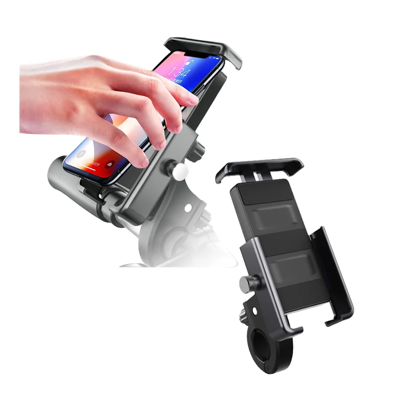 360 Rotatable Bike Mobile Phone Holder Aluminum Alloy Adjustable Bicycle Holder Non-slip MTB Phone Mount Stand Cycling Bracket