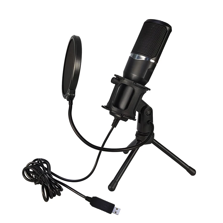 PC Microphone,USB Condenser Microphone with Tripod Stand for Recording,Gaming,Chatting,Skype,MSN