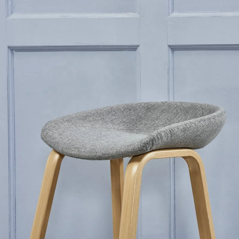 2020 Alibaba China Suppliers modern bar furniture /new design high bar chair/modern style wood leg fabric bar chair