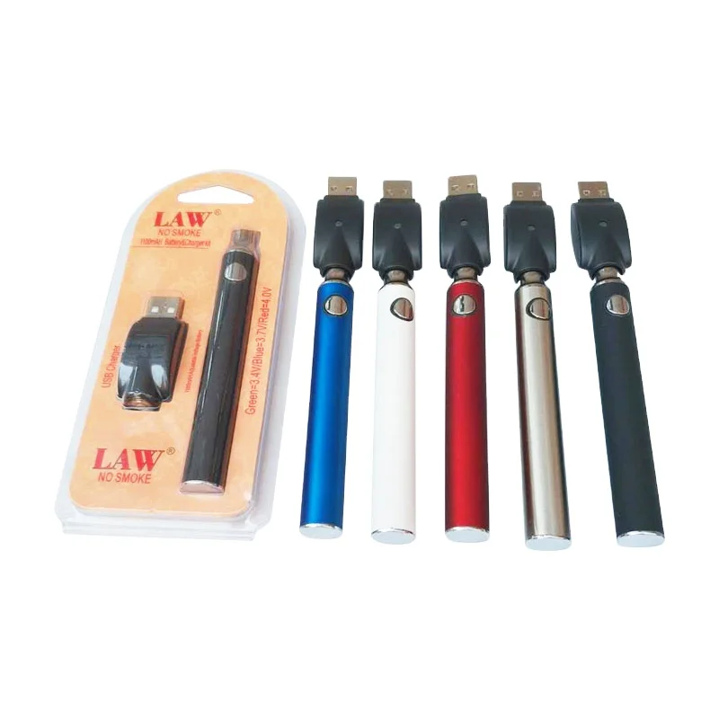 
High Quality CBD Vape Pen Law Batteries CBD Battery Adjustable Voltage 510 Thread Preheat Battery 