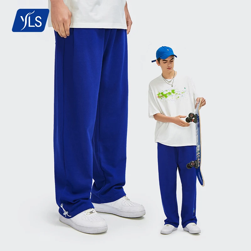 YLS Top Sale Oversized Sweatpants French Terry Loose Plain Men Street Wear Hip Hop Casual Sport Pants Trouser Track Sweat Pants