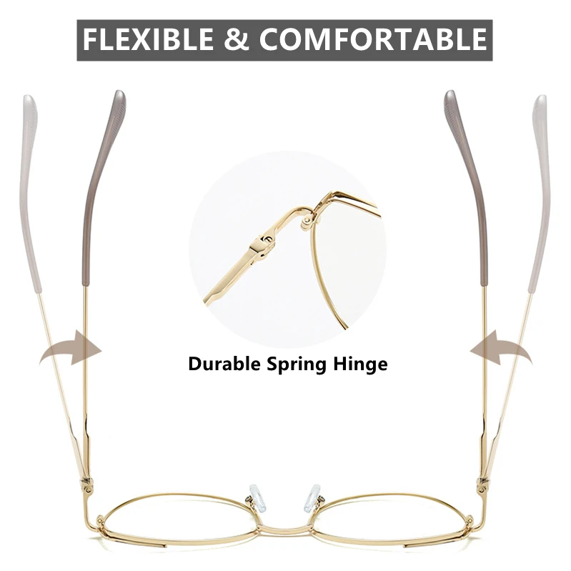 durable anti blue light spring hinge metal gold black circle irregular montures optiques en gros  spectacle frames for women
