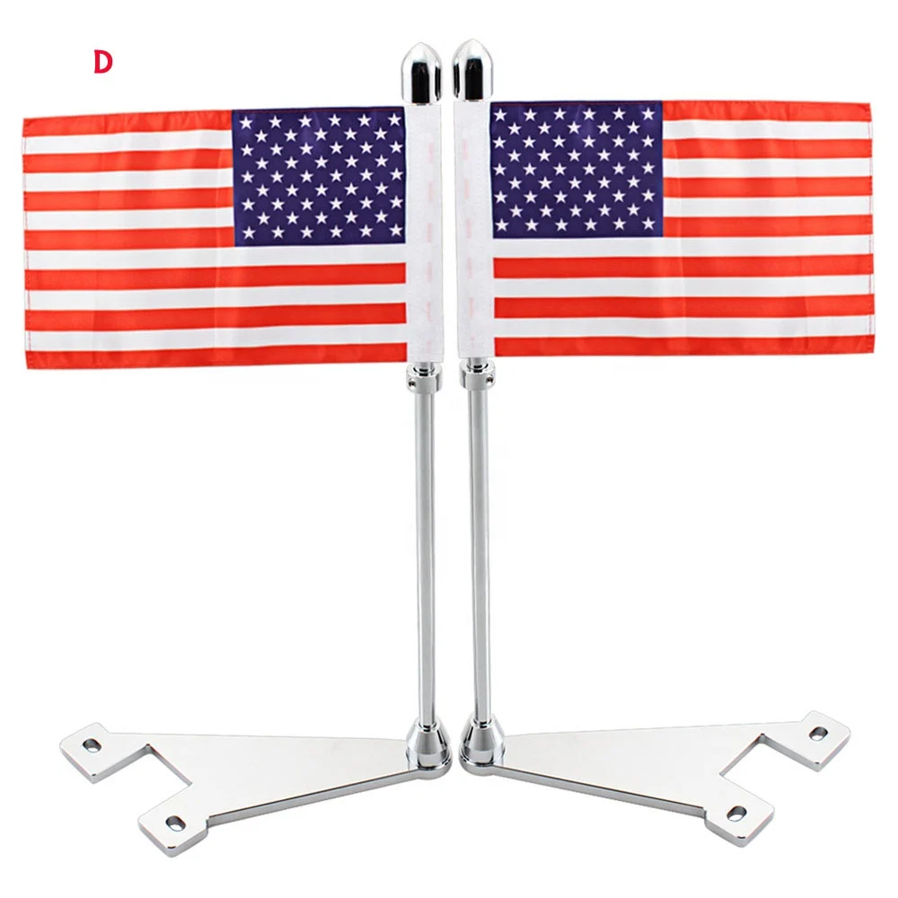 Motorcycle Flag Pole Rear Side Mount Luggage Rack For Harley Touring Electra Road Glide King Hard Stretched Saddle Bag Flag