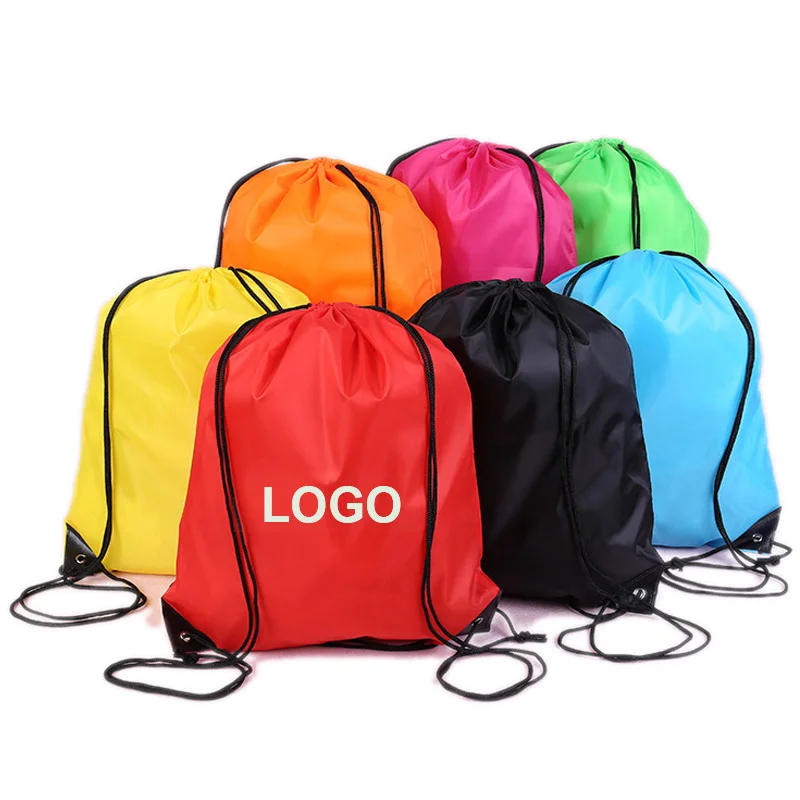 
Recycled Waterproof Dry Nylon Bag Sports Shoe Polyester Drawstring Bags Used In Gyms 