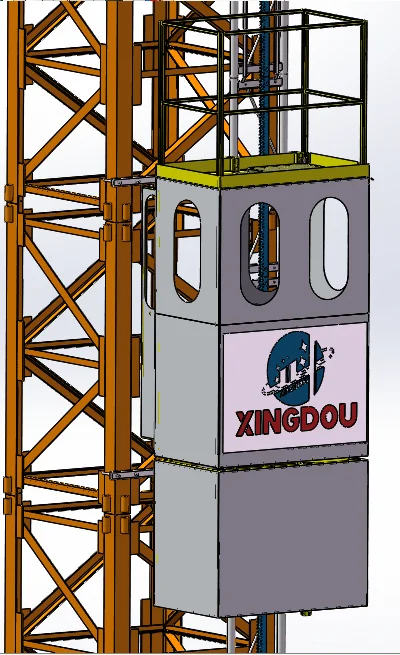 Mini tower crane operator lift elevator hoist for builders in construction site