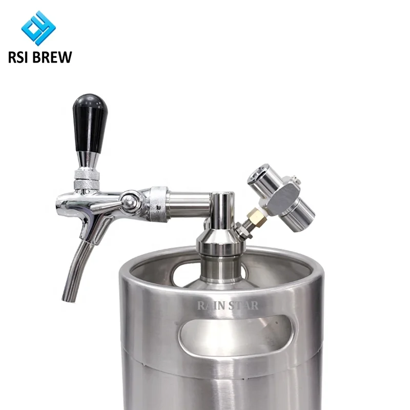 High quality 10L Stainless Steel Growler Homebrew Mini Barrel Beer Keg
