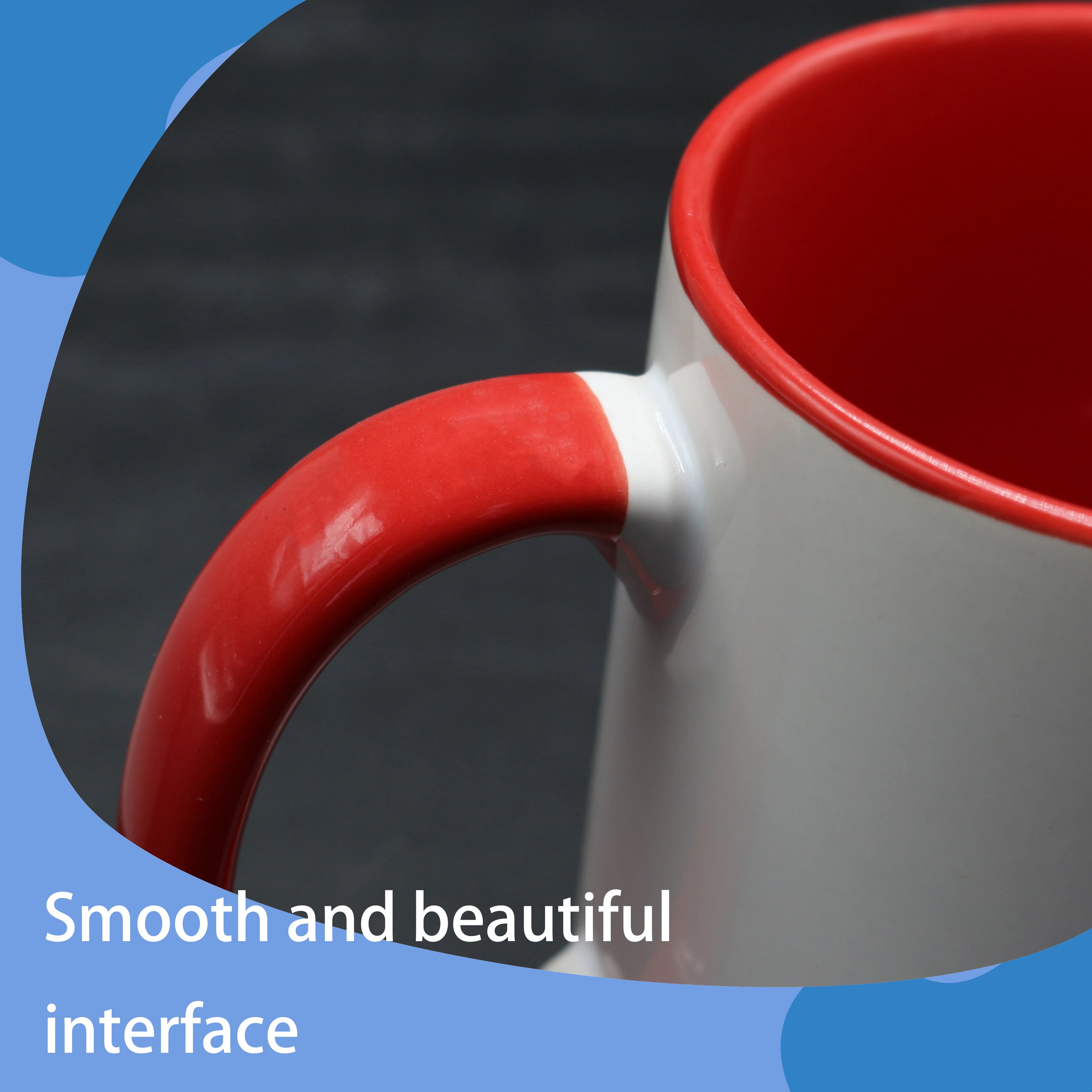 Hotsale 7102  factory produce inner color 11oz sublimation blanks ceramic coffee  mug with color handle 11 oz sublimation mug