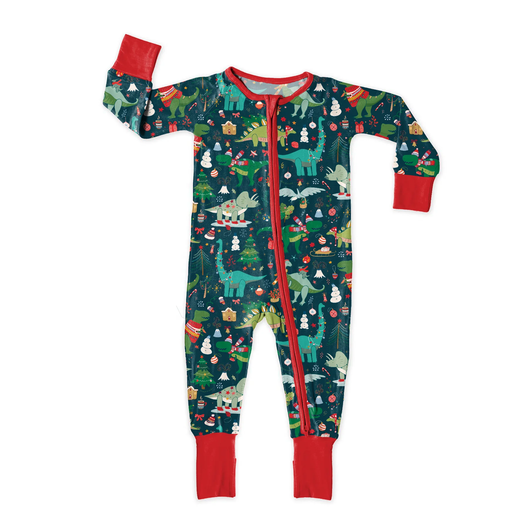 Wholesale Custom Toddler Pajamas Zipper Baby Romper Bamboo Fiber Fabric