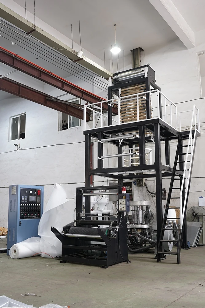 Double layer rotation die HDPE/LDPE/LLDPE/EVA/PBAT/PLA biodegradable price of plastic PE film extrusion machine