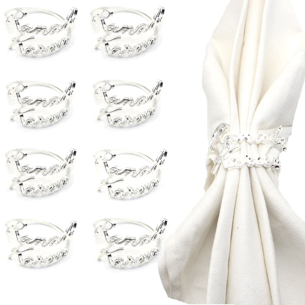 Ramadan Kareem Napkin Holder Ramadan Napkin Rings for Muslim Ramadan Table Decoration