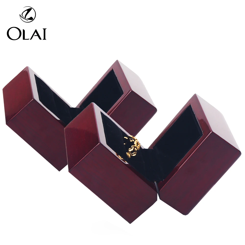 Jewelry Box  Packaging Wooden Jewelry Boxes With Logo Velvet Jewelry  Ring Boxes With Logo