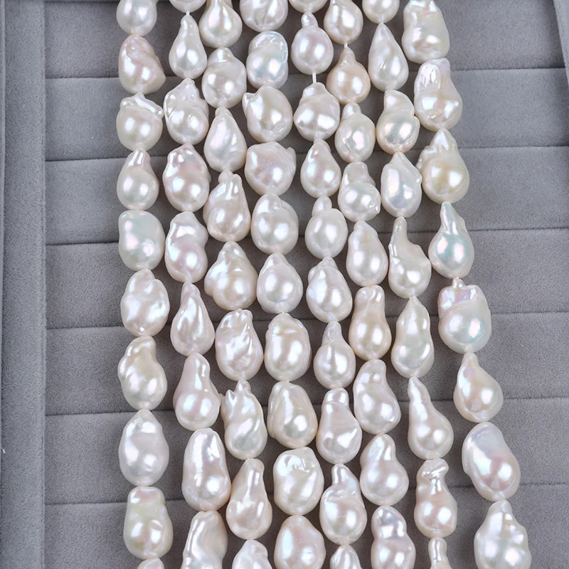 12-14mm AAA grade natural baroque loose white pearl beads