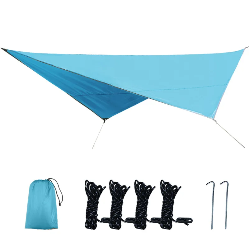  Custom Outdoor Beach Sun Shade Shelter Waterproof Tarp Durable Ultralight 210t Nylon Camping Hammock Rain Fly