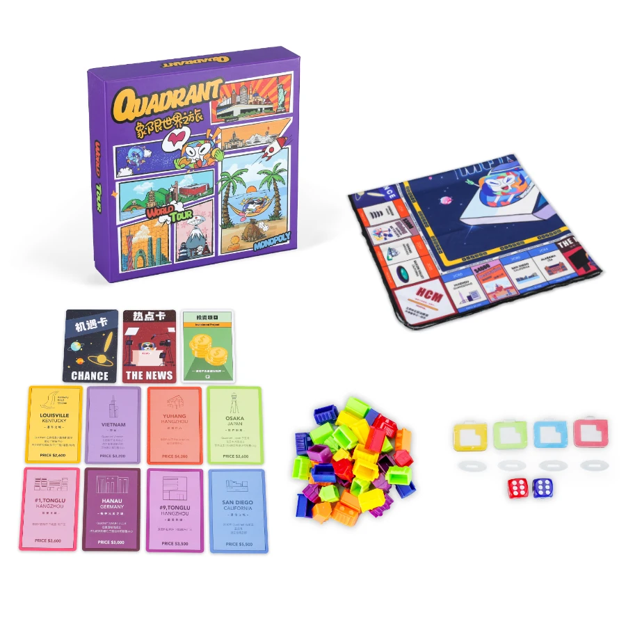 Factory Direct Sale Customized Printing monopoli Builder Custom World monopoli For Friends