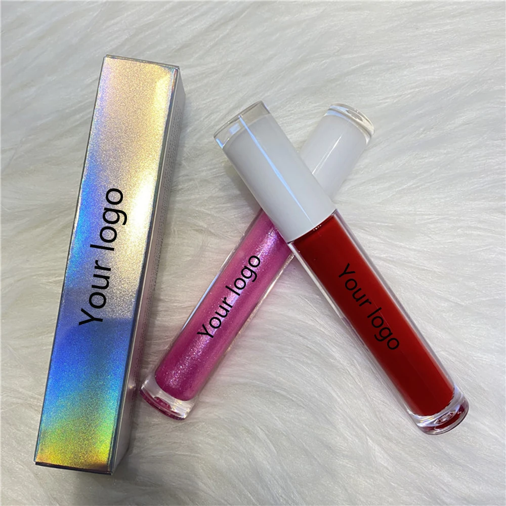 MLM Custom Makeup Arrival Vegan Lip Gloss Tube in Hot Colors Plumping Glitter Shiny Lip Gloss