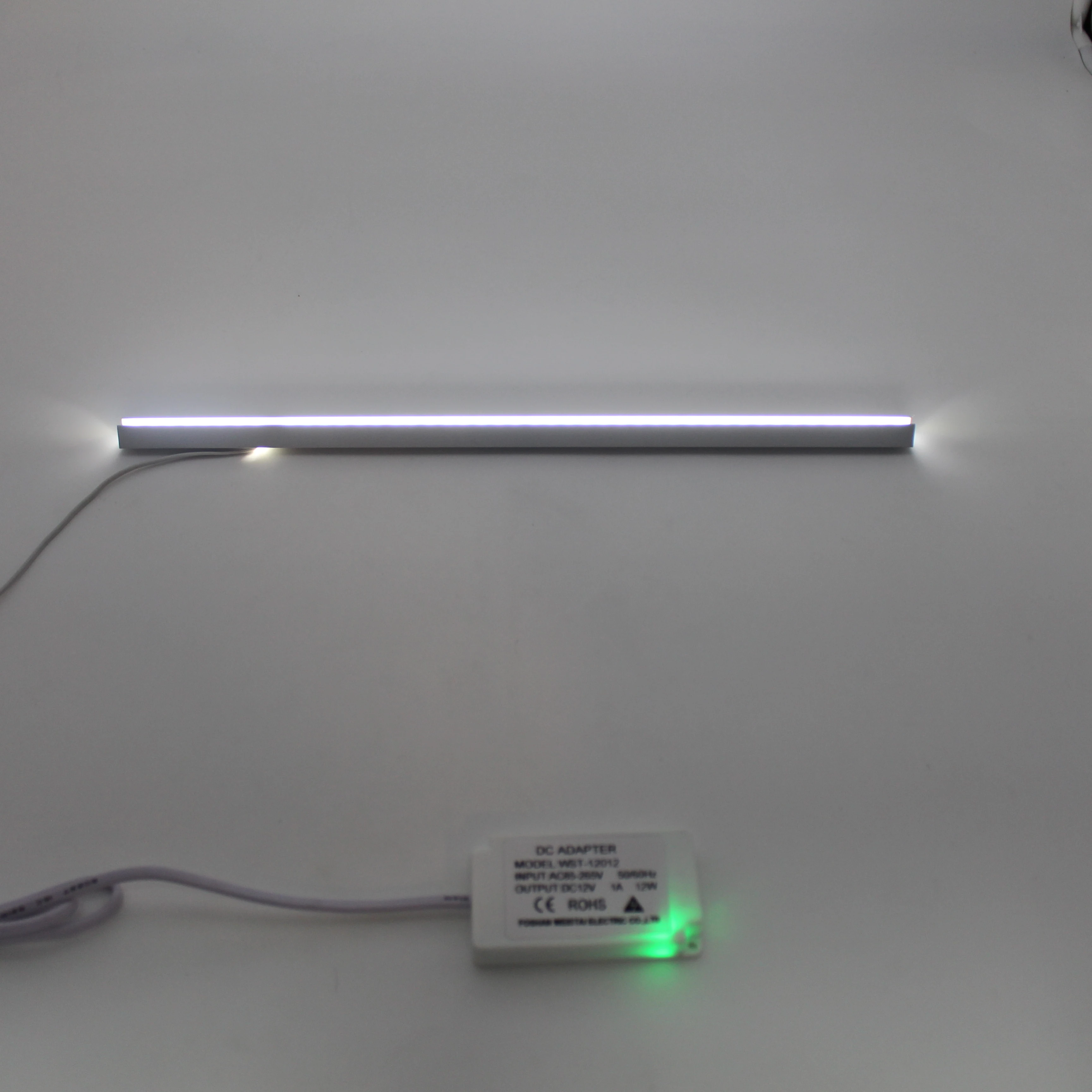 led aluminum strip light for glass or acrylic shelves