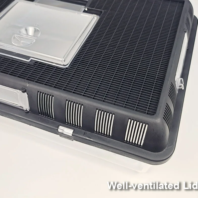 Plastic Reptile  Box Lizard Cage Tarantula Habitat Transparent Pet House for Reptiles and Small Animals