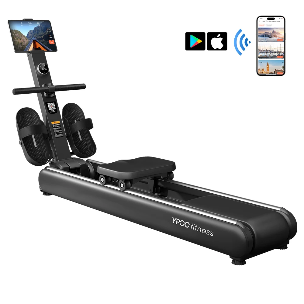 YPOO Manufacturer New   air Rower 2KG Flywheel Home Self-generating Electricity ExerciseCardio Machine Air Rower Rowing Machine