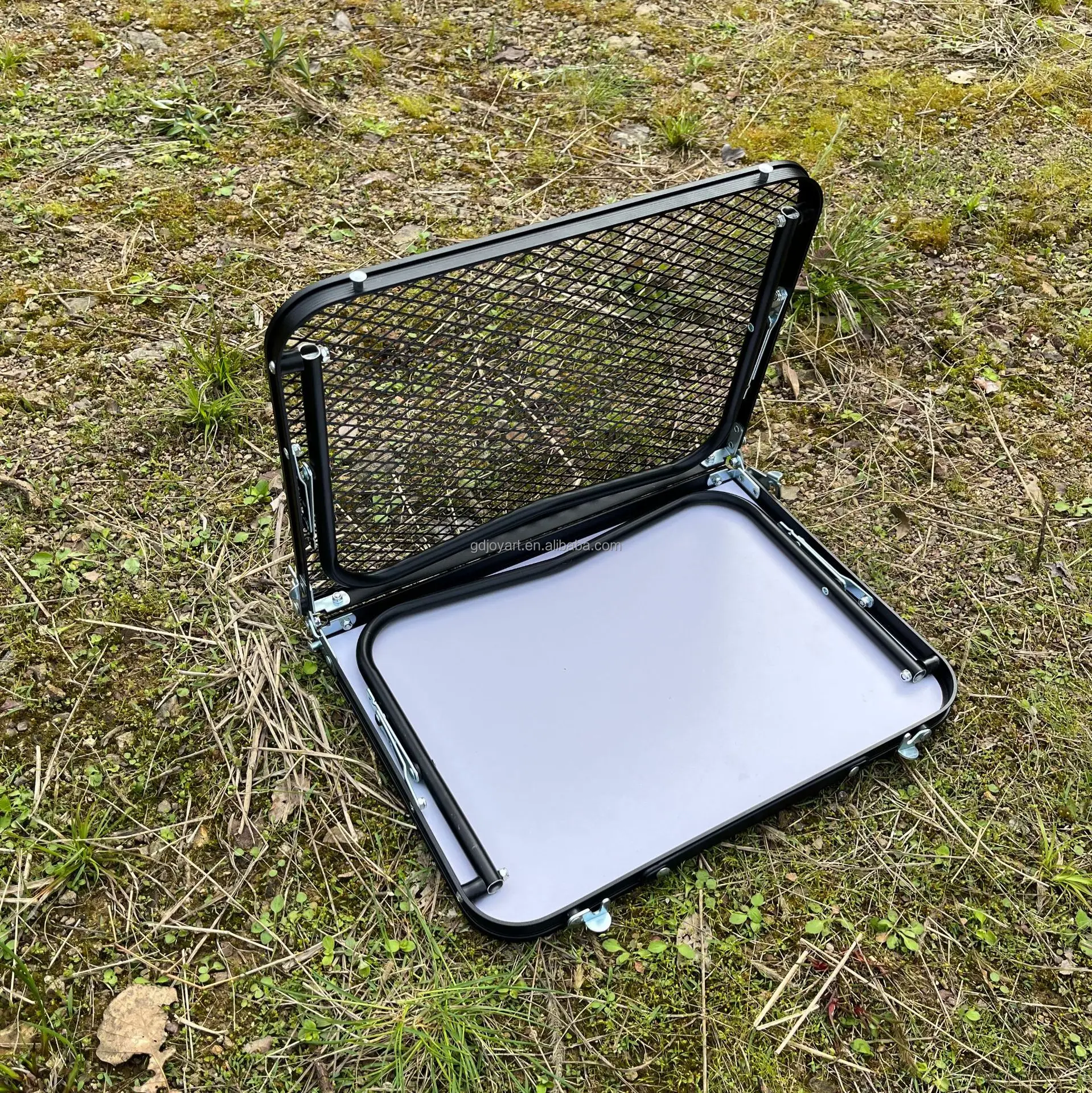 Hispeed Lightweight Portable Aluminum Frame Foldable Outdoor Picnic Folding Grill Mesh Bbq Iron Net Camping Table