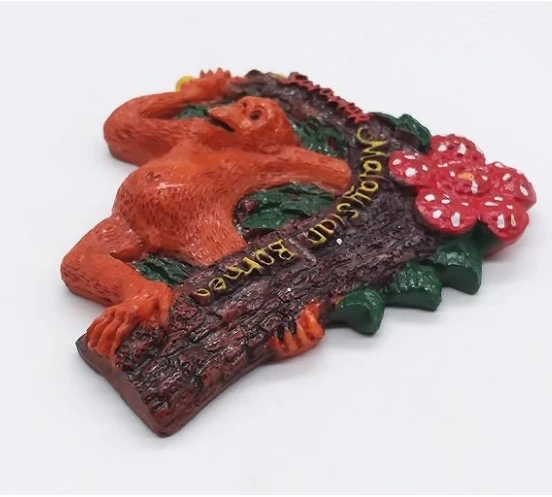 Resin Malaysia Sarawak Borneo 3D Monkey refrigerator magnet Home accessories