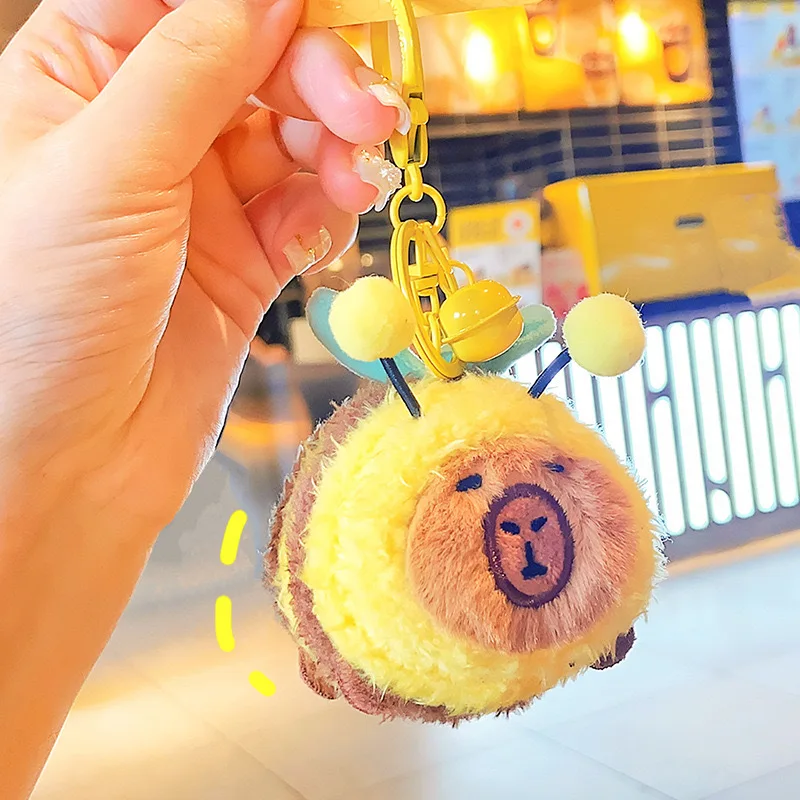 2024 High Quality New Creative Kapybara Bee Genuine Cartoon Cute Bee Capybara Plush Doll Pendant