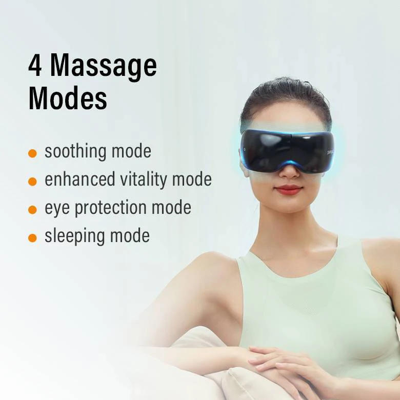 Pangao electric portable foldable vibration air pressure heating soothing smart eye massager device