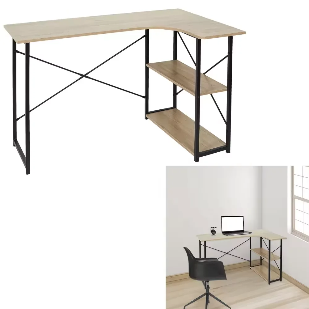 Top-ranked Products New Model Home Office MDF and Metal White L Shape Corner Computer Desk