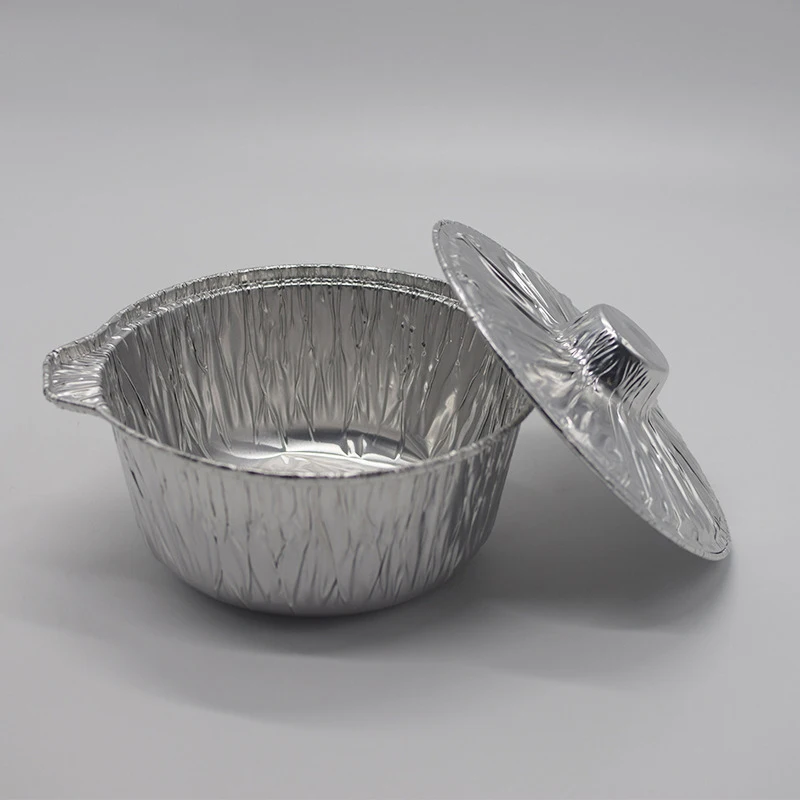 Food Takeaw Charger Container Pots Food Packing Aluminum Foil Silver PET Round Aluminum L Lid Samsunguty Disposable with Lid 30g
