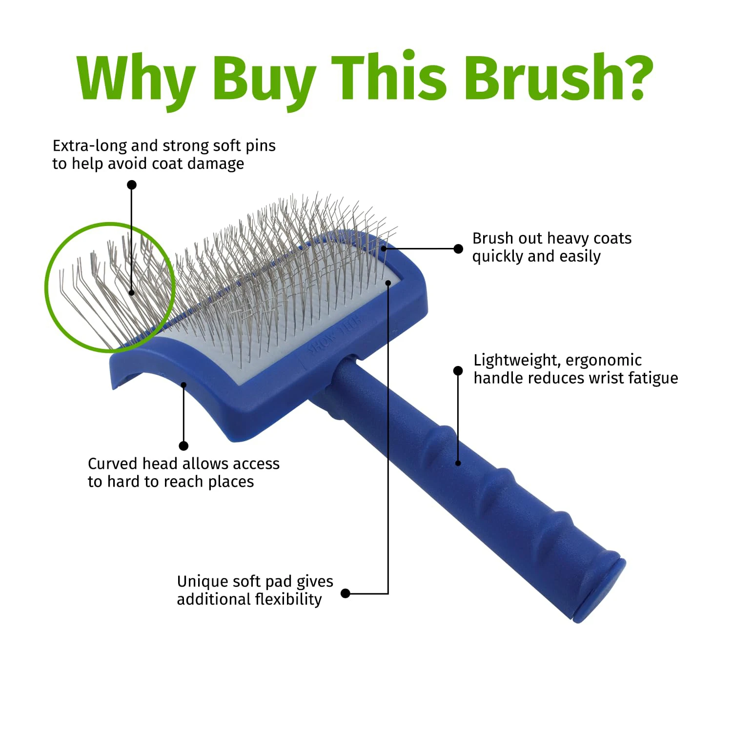 NiBao Wholesale With Comfort Grip Handle  Slicker Brush for Dogs And Cats Grooming