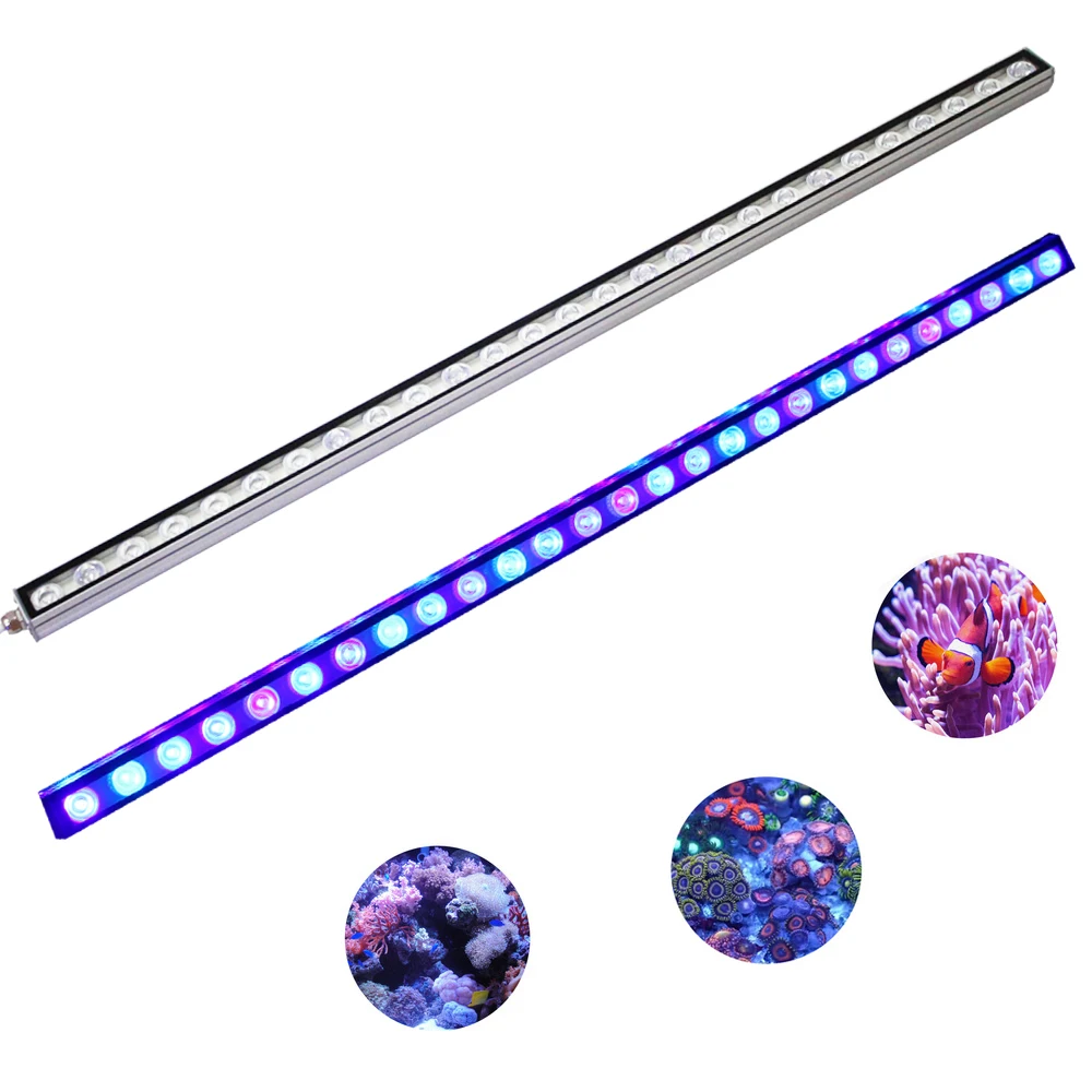 Factory OEM ODM Full Spectrum Blue White Green UV DIY LED Aquarium Light Bar for Coral Reef