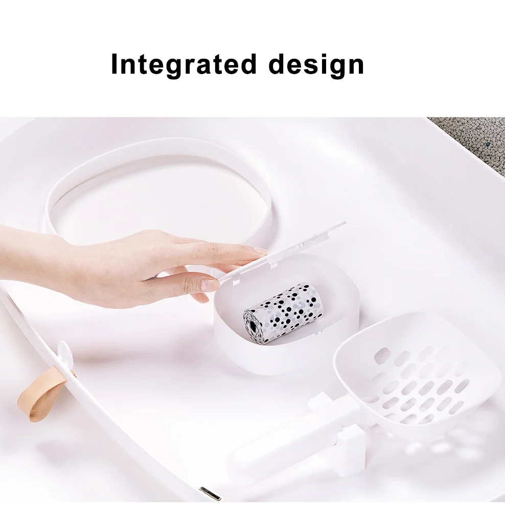 Multi-functional Hot Selling Enclosed Cat Litter Box Plastic Cat Litter Box Elegant  Pet Cat Toilet House