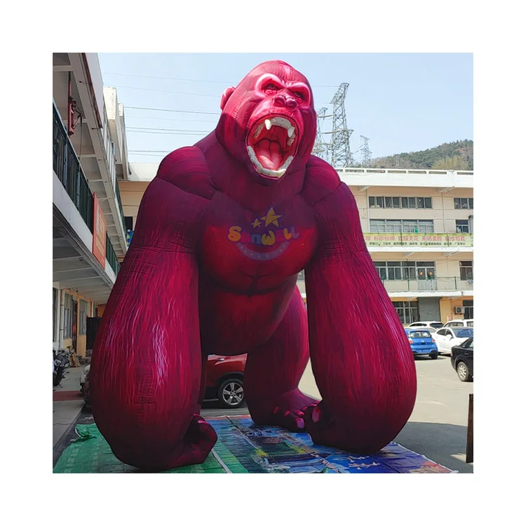 Custom Mascot Design Advertising Inflatable Big Cartoon Gorilla Inflatables for event