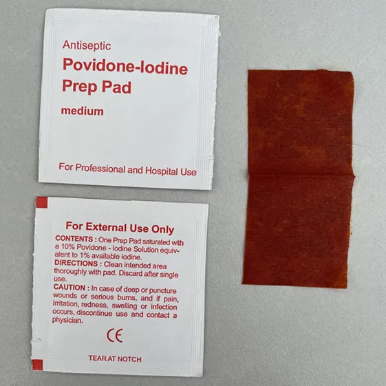 customized medical antiseptic Povidone-Iodine pad in hospital home school hotel