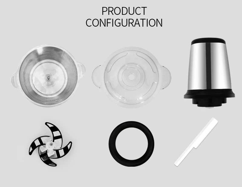 Hot Sale Glass Bowl Style Food Processor Electric Cutter Machine Mixer Vegetable Meat Grinder