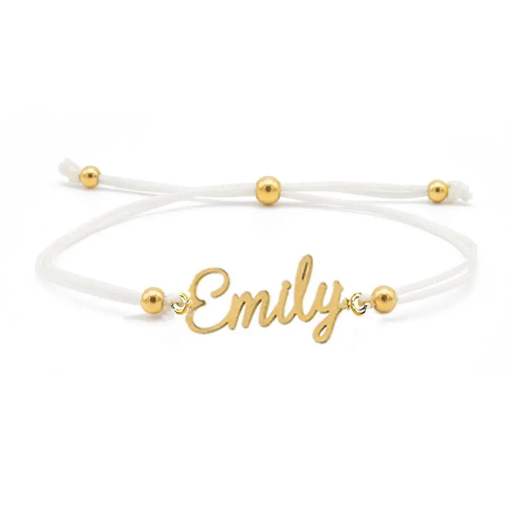 
Customized Jewelry Gold Plated Stainless Steel Engraved Nameplate Personalize Name Custom Bracelet 