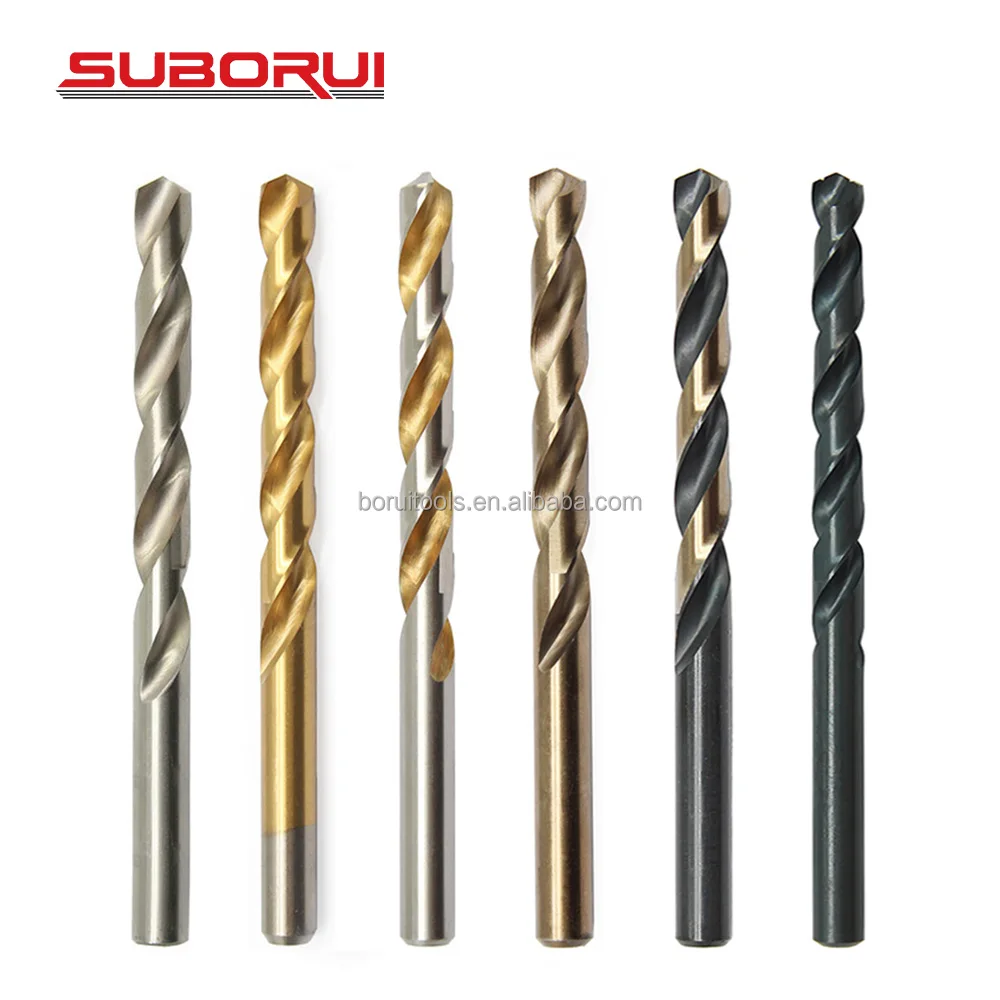 SUBORUI M2 4341 4241 M35 Co M42 Material Twist Drill Bit ODM OEM HSS Fully Ground Titanium for Metal Stainless Steel ISO 20mm