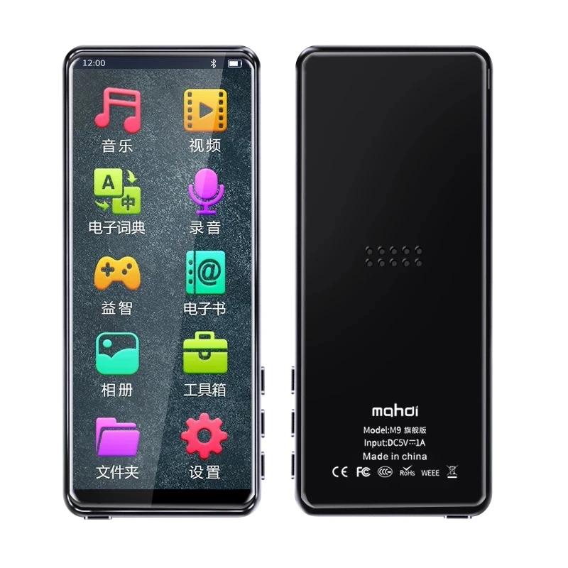 MP4-плеер Mahdi M9 BT V5.0 сенсорный экран 3 5 дюйма mp3-плеер HIFI музыкальный плеер поддержка FM-радио электронная книга видео с