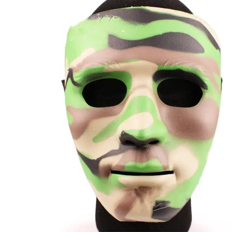 ZJFIT Halloween Masquerade Dancer Ghost Step Street Dance Mask Hip Hop White Ball Full Face Mask