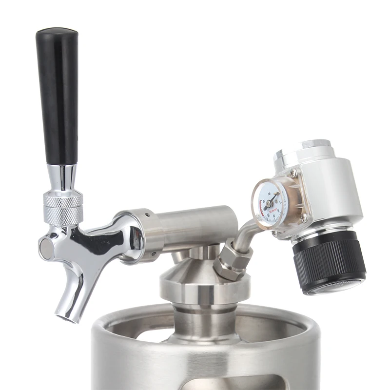 2L/3.6L/5L/8L Stainless Steel Mini Beer Keg with Non Adjustable Square Tap Beer Dispenser