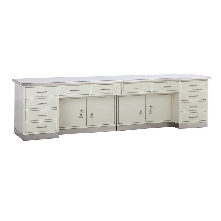 Factory sale stainless steel top board epoxy coated steel high capacity laboratory working table for hospital