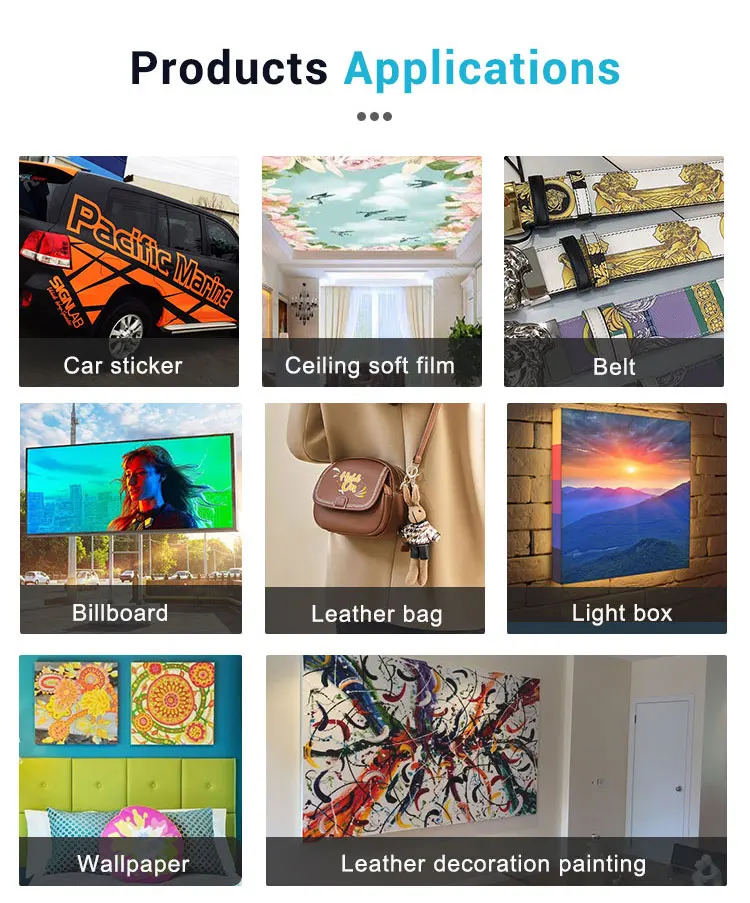 Factory uv led leather wallpaper car sticker roll to roll eco solvent flatbed printing uv hybrid printer