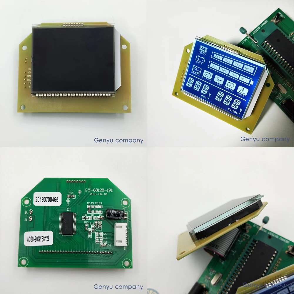 Custom 7 Segment lcd Display With HT1621 LCD Module For UPS Power Screen