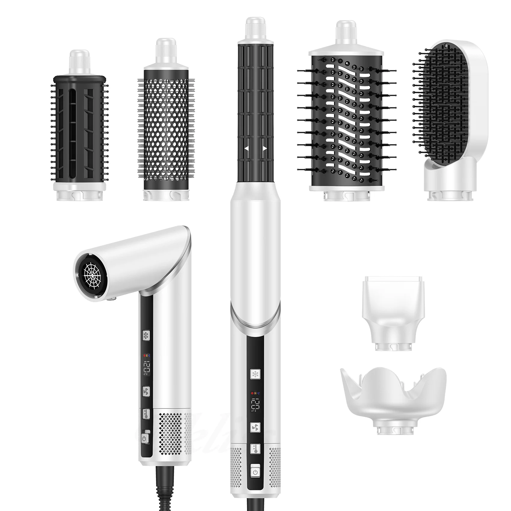 Hot Selling Flexstyle Negative Ion Hair Dryer Folding Hair Curler BLDC Hairdryer Brush With Comb