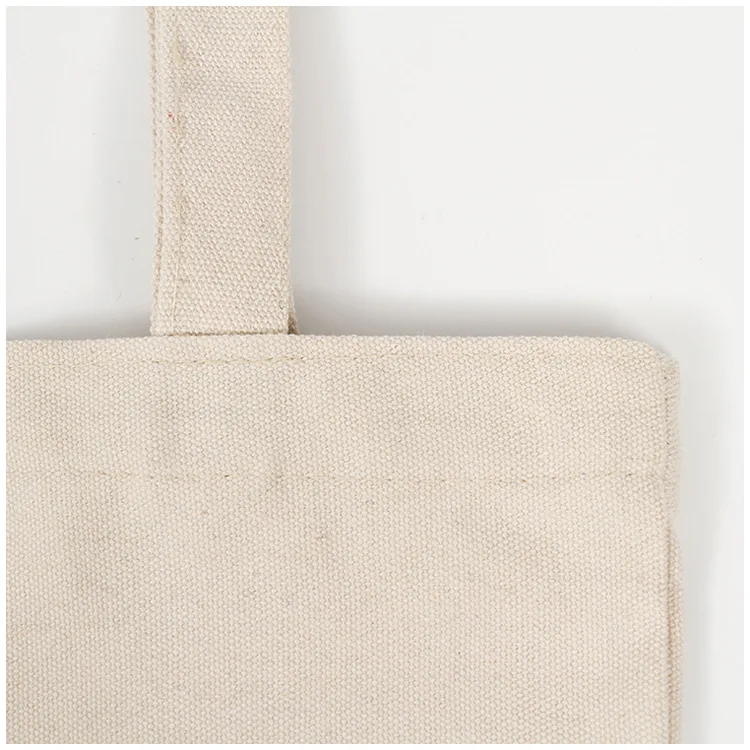 Eco Friendly Organic Blank Hand Hold Large Shoulder Cloth Custom Logo Shopping Cotton Tote Bag Canvas
