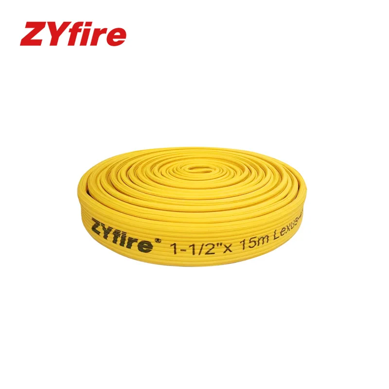 ZYfire 2 Inch 4-layer Flexible Lay flat Fire Hose for Industrial Fire Fighting 50N Adhesion Strength